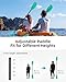 Abahub Adjustable Kayak Paddle 230-250 cm/90.5-98.4 Inches Floating Kayaking Oars Boating Oars Canoeing Oars Mint Green
