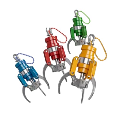4 Pcs Claw Grabber Fidget Keychain for Adults - Stress Relief Sensory Desk Toy Office Anxiety Relief with Squeeze & Press Function DIY AccessoryGifts for Adult to Relief Stress Pass the Time