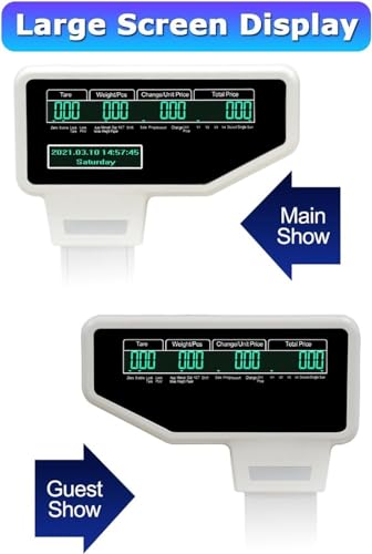 Báscula digital computarizada con impresora térmica y doble pantalla miniatura 6