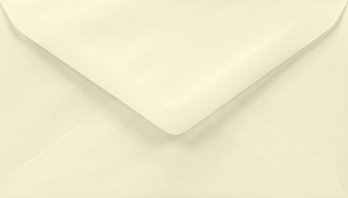 Netuno 100 Ivory envelopes 90 x 160 mm 3.5 x 6.3 in 100gsm Lessebo Smooth Ivory Pointed Flap Elegant Cream envelopes for Business Cards Thank You Notes Gift Cards Cash Gifts Flyers brochures — image 1