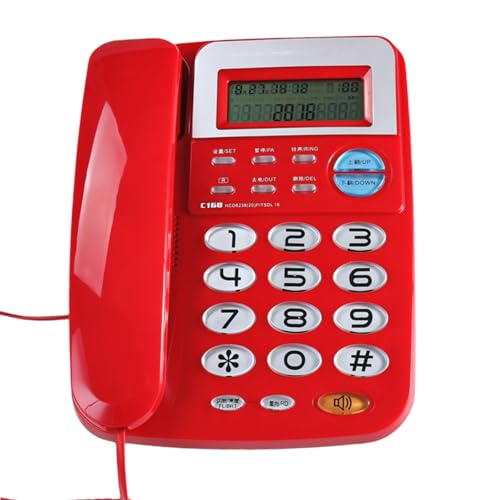 Téléphone de bureau commercial fixe avec fonction appel VIP et affichage de l'appelant