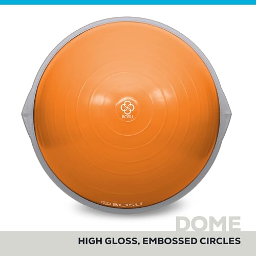 Image of Bosu Balance Ball Exercise Trainer, Home Gym Equipment w /Guided Workouts & Pump, 26 inch Inflatable Fitness Platform for Strength Training, Standing, Balancing, and Core Workout