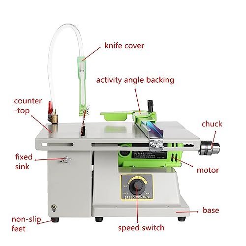 Scie de table multifonction 1380W avec polisseuse pour bijoux et roche - 6