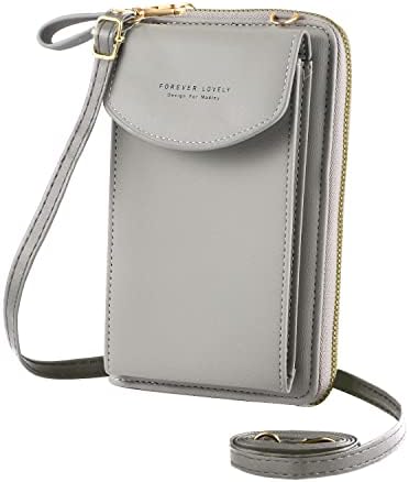 PU Leather Phone Bag, Crossbody Handbags Wallets Leather Phone Purse with Long Strap for Women (for 6.1 inch Mobile Phones)