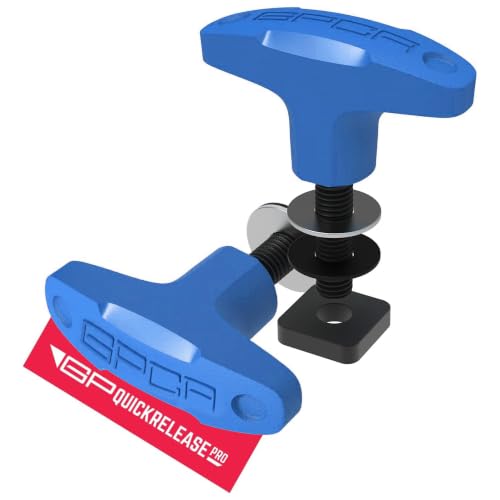 Image of GPCA Quick Release Tie Down Anchor M8 25mm for Ford Bronco | T-Handle, Screw with Nuts, Hard Top Removal, Truck Bed Tie Down Anchors, Jeep Accessories, Cargo Hooks (2PC, Blue)