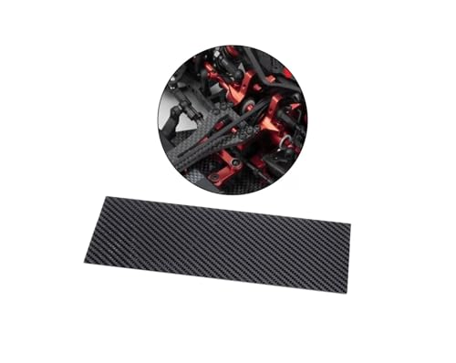 Placa de fibra de carbono, superfície de sarja de placa de fibra de carbono completa de alta dureza 3k | cnc usinado | aeromodelismo | drone | Painel De Carbono 100% Puro (Preto, 1x75x125mm)