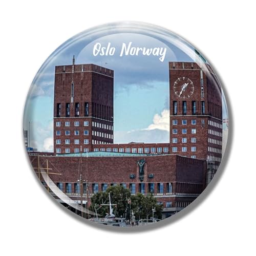 Nogytize Imán 3D para nevera de la ciudad de Oslo de Noruega, cristal, recuerdo, recuerdo, decoración de nevera