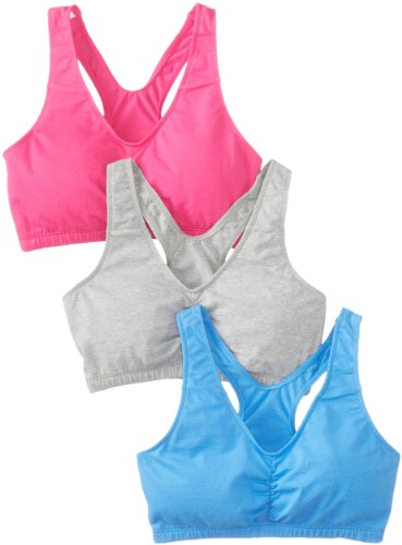 Image of Fruit of the Loom Women's Adjustable Shirred Front Racerback Sports Bra Multi Packs!