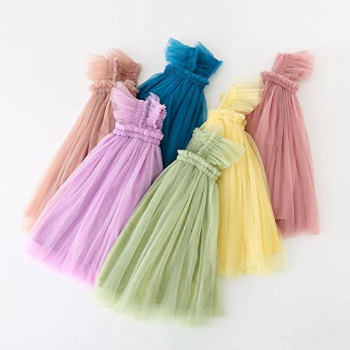 Generic Baby Girls Tutu Dress Toddler Tulle Sleeveless Sundress Tutu Party Birthday Flower Dresses2