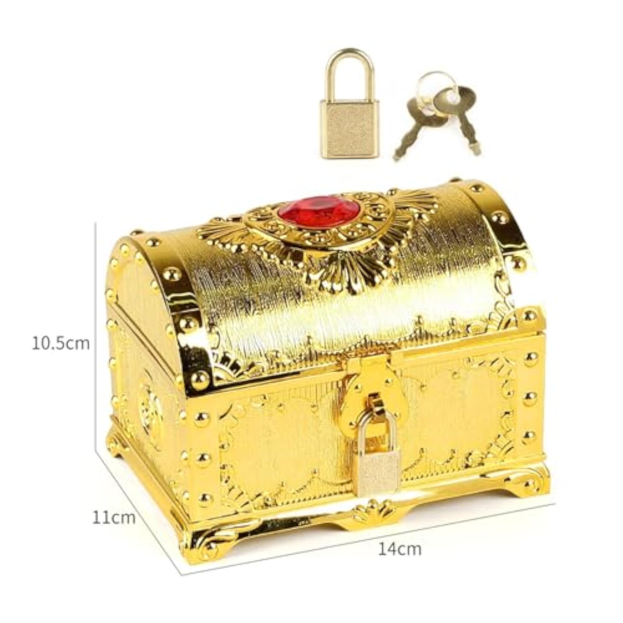 Decorative Antique Pirate Treasure Chest, Adventurous Treasure Box