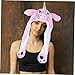 Toddmomy Funny Rabbit Hat with Moving Ears Cute Plush Unicorn Headwear for Festivals Parties and Cosplay Soft and Comfortable Design Great for All Ages