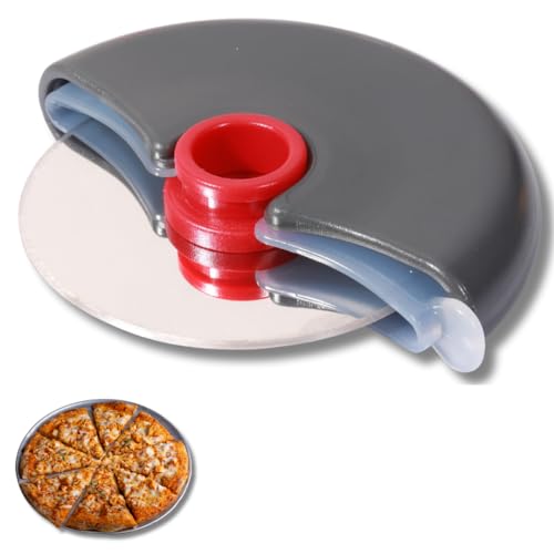 Cortapizzas profesional, ideal para corta la pizza en casa, fácil de lavar y con cierre de seguridad.