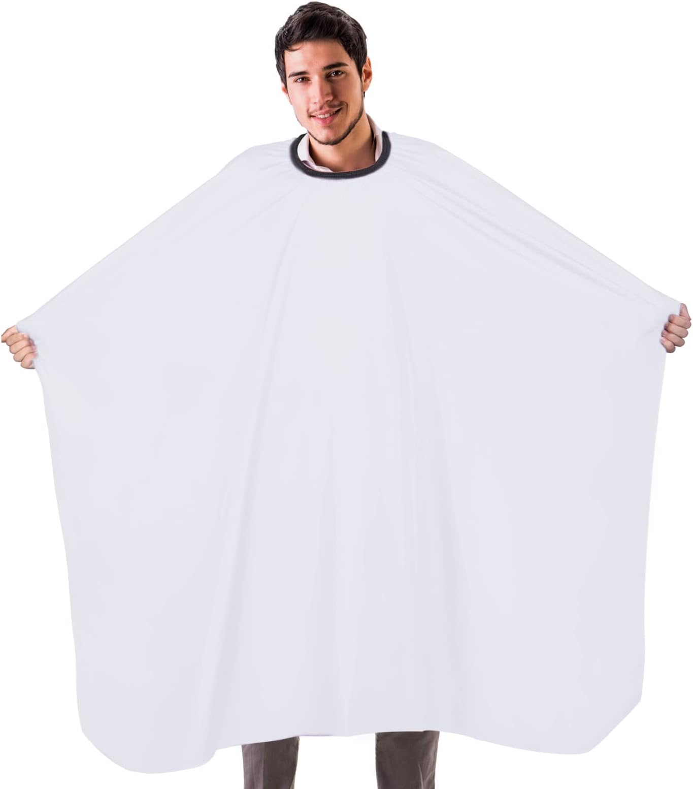 Professional Salon Hair Cutting Cape,56x63 inches Large Hairdresser Cape for Haircut,Coloring,Makeup,Styling and More,(White)