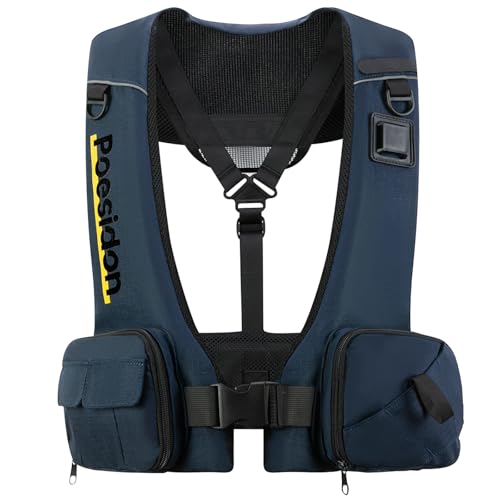 Poesidon Adjustable Lightweight Breathable Water Safety Life Jacket | Classic Unisex Design | Multi-Functional Dual Storage Pockets | Suitable for Various Water Activities