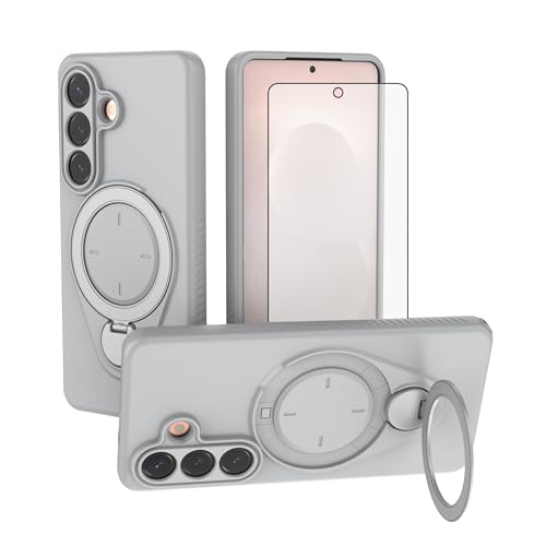 Coque Samsung S26 5G avec béquille rotative 360 et verre trempé