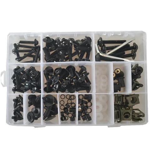 Kit pernos carenado ZZR400 tornillos cuerpo clips negro 1993-2007