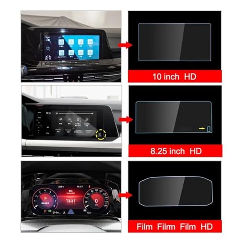 Verre trempé Golf 8 MK8 film protection écran voiture pour navigation VW GTI R Line 10 pouces - 3