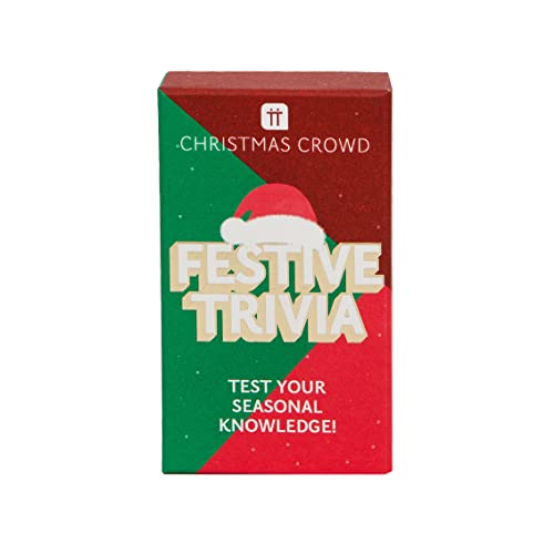 Talking Tables Christmas Trivia Game | Preguntas de prueba de Navidad, divertidos juegos de mesa para familias, niños, adultos, relleno de calcetines, regalos para él o ella, rojo, CCROWD-FESTIVETRIV
