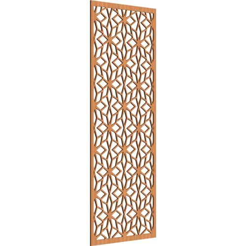 Image of 21 3 /8 inchW x 54 3 /8 inchH x 1 /4 inchT Lake Decorative Fretwork Wood Wall Panels, Cherry