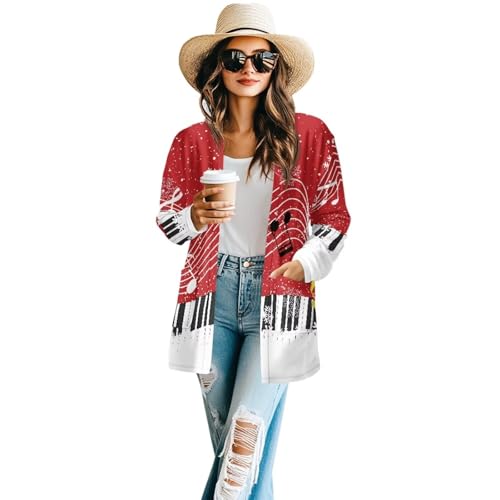 Image of Women's Open Front Cardigan Long Sleeve Loose Sweater Lightweight Soft Cardigan Jackets