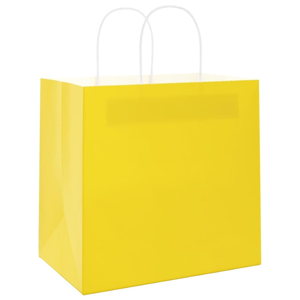 Bolsas de papel kraft 250 piezas amarillas 26x17x25 cm