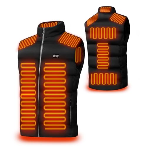 Heated Vest for Unisex: Lightweight Outdoor Jacket with 13 Heating Zones (Battery Pack Not Included)