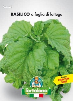 Sementi orticole di qualità l'ortolano in busta termosaldata (160 varietà) (BASILICO A FOGLIA DI LATTUGA)