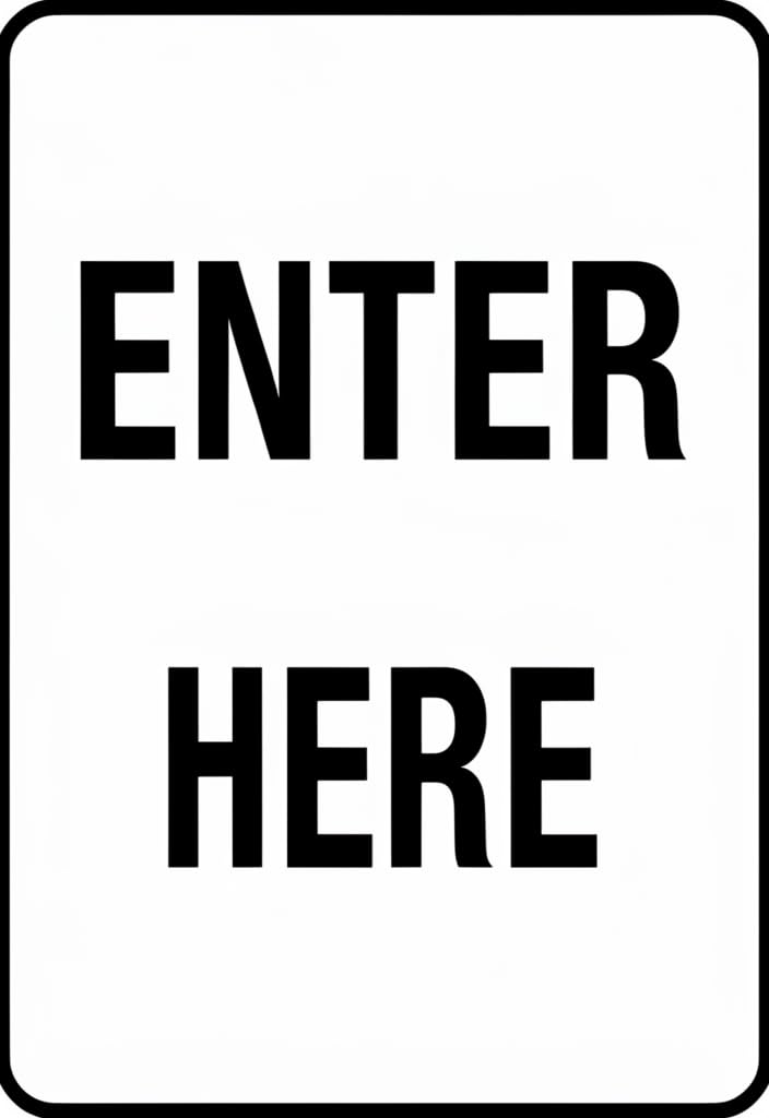 peiyeety Enter Here Tin Sign 12x8 Inch, Black and White Metal Wall Decor, Directional Entry Sign for Home, Office, Business, Storefront, Reception, Hallway, Gift Idea