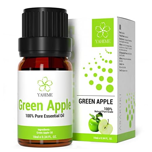 ASAKUKI Green Apple Essential Oils for Diffusers, Candle&Soap Making-100% Natural Aromatherapy Oil with Fruit Scent-10ml YAHIME Infinite