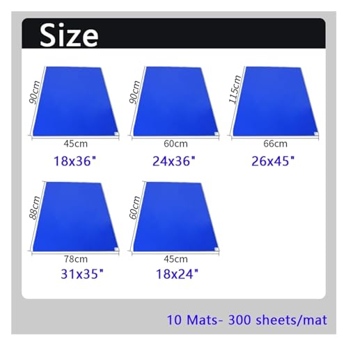 Tapete adhesivo de 300 hojas para salas blancas, laboratorios y almacenes (66x115cm) 3
