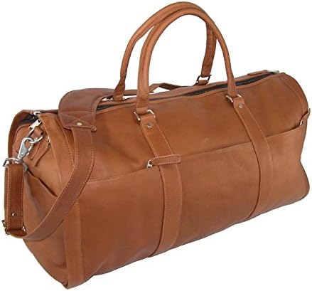 Leather Convertible Duffle Bag to Garment Bag, Tan