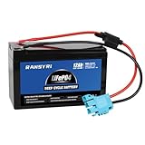 RANSYRI 12V Replacement Battery Compatible with Peg Perego Ride-On Toys, 2000+ Deep Cycles Lithium Battery for Solar System, Scooter, Kid's Ride-on Toys and MoreRide-On Vehicles