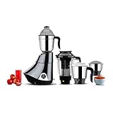 Butterfly Smart 750 Watts Mixer Grinder with 4 Jars | 3 Stainless Steel Jars & 1 Juicer | ABS Body | Heavy Duty Motor | 2 Years Manufacturer's Warranty | Grey