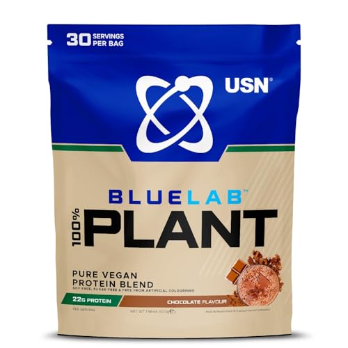 USN 100% Plant Protein Chocolate, Vegan Protein Powder (900g) A Sugar Free, Plant Based Protein Blend With No Soy and No Artificial Flavours
