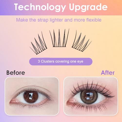 Image of MAYCREATE 60pcs 13mm Wispy Fake Eyelashes Lash Clusters Individual DIY Natural Manga Eye Lashes for Women Eyelash Extensions Pack False Eyelashes for Girls Daily Use (Non-Adhesive)
