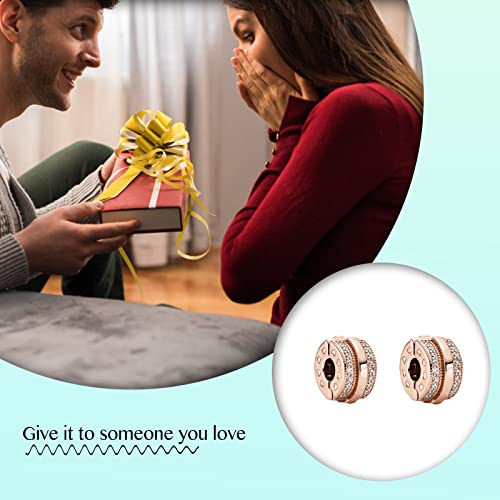 Annmors Clip Stoppers 925 Sterling Silver Charms Fit Bracelets Necklaces Sparkling Row Clip Beads With 5A Cubic Zirconia Christmas Valentine Mother's Day Gift Charms For Women Girls Packs Of 2 #TOP6