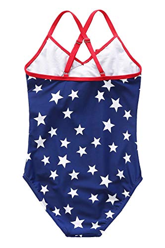 Image of Girls One Piece Swimsuits Hawaiian Ruffle Swimwear Beach Bathing Suit for Summer Vacation