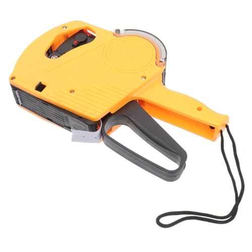 MUCKLILY 8 Marker Labeler Plastic Tag Maker for Home Office Small Business Yellow Pricing Labeling Tool for Retail and Grocery Store Use