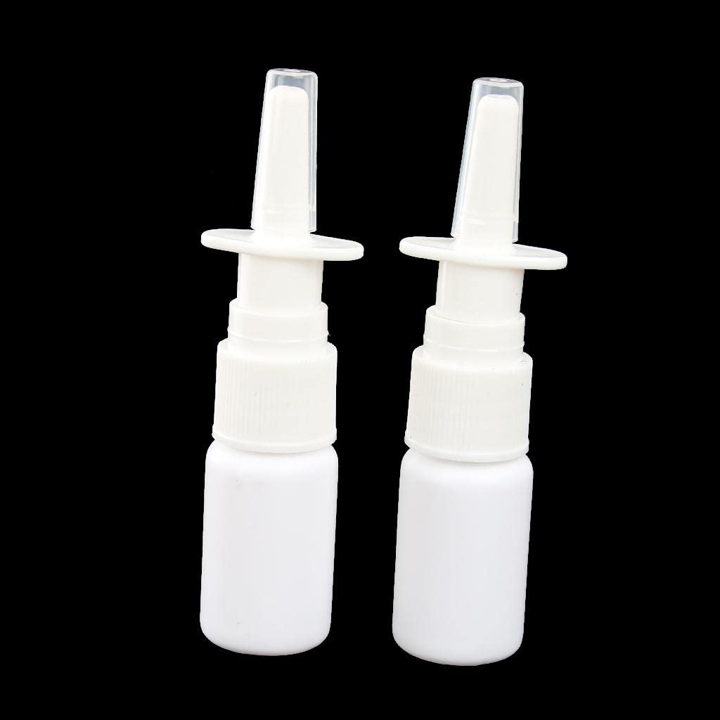 15ML Empty Plastic Nasal Fine Mist Spray Bottle Pump Sprayer with Cap-White-image-40