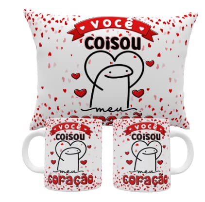 Kit com caneca e almofada personalizada