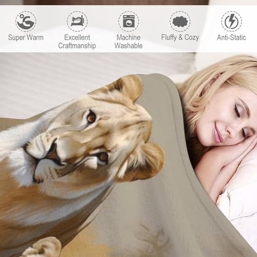 Manta de sofá con diseño de tigre colcha acogedora para tardes de salón 6