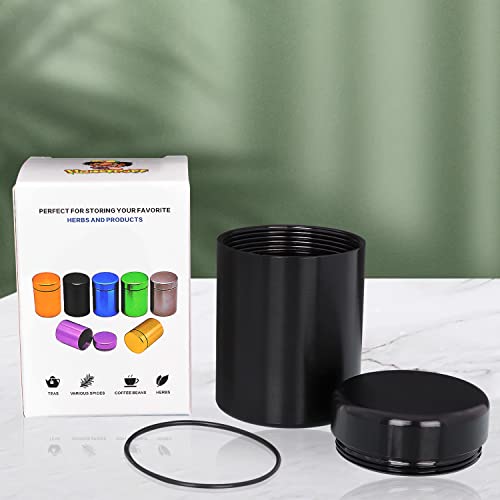 Smell Proof Jar, Aluminum Airtight Stash Storage Container With Rubber Ring Keep Goods Fresh, Green 65Ml #TOP1