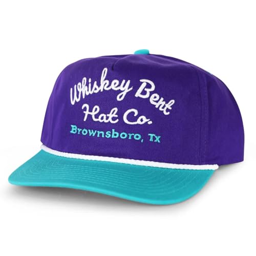 Image of WHISKEY BENT HAT CO. The Frio Snapback Rope Hat - Vintage Baseball Cap, Adjustable Outdoor and Trucker Cap, One Size Fits All