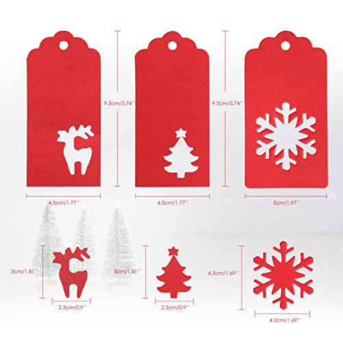 150Pcs Christmas Gift Tags, Red Christmas Paper Tags With Twine Perfect For Arts And Crafts,Christmas Gift Wrapping (Red) #TOP1