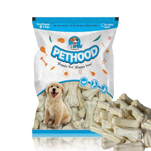 Image of Dog Chew Bone 3 inches - 1 Kg Pack, Young Dogs, Dog Treats, Chicken Flavor, Bones for Dogs