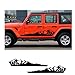 Car Sides Stickers Dla Jeep Wrangler 2 szt. Naklejki boczne drzwi do odbioru samochodów naklejki dekoracyjne góra grafika folia winylowa pokrywa akcesoria zewnętrzne do samochodów