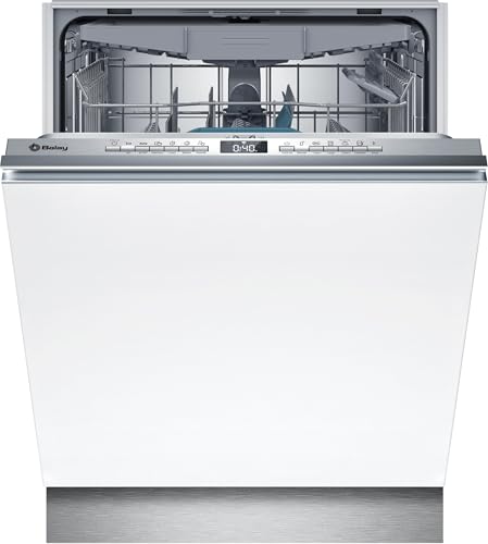 Balay – Lavavajillas Integrable, 14 servicios, Motor ExtraSilencio, Tercera Cesta para Cubiertos, InfoLight, Home Connect, Blanco, 3VF6330SA