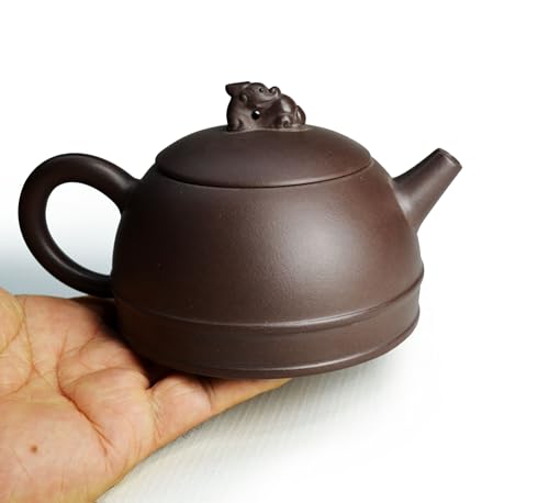 Image of Yixing Clay Teapot 10oz Zisha Tea Pot Chinese Dragon Kungfu Tea Set Kettle (Clay purple 10oz)