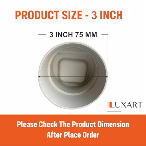 Image of LUXART PVC Drain Backflow Valve 75MM (3 inch) - Premium Anti-Rat, Anti-Cockroach & Anti-Snake Non-Return Water Valve with Strainer Cap for Bathroom & Outdoor Drains