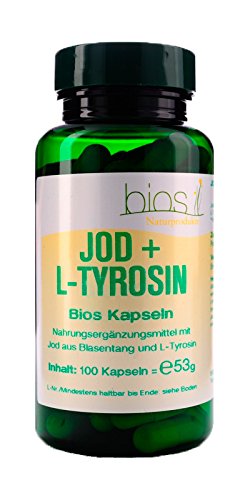 Bios Jod und L-Tyrosin, 100 Kapseln, 1er Pack (1 x 53 g) Cover